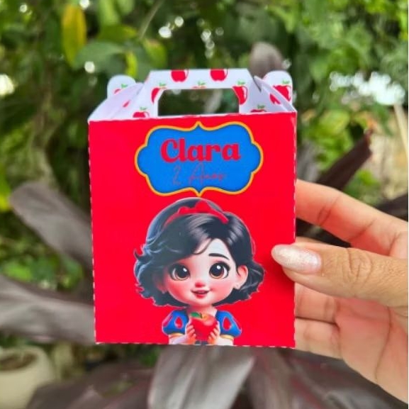 Caixa Maleta Branca de Neve Cute, maletinha branca de neve cute, baby, caixinha personalizada, Lembrancinha