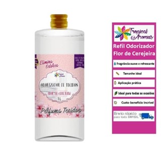 Refil 1 Litro Odorizador de Tecido Flor de Cerejeira Tropical Aromas em Oferta na Shopee