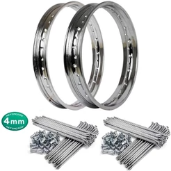 Par De AROS 17 Biz 100 Biz 125 Com Raios 4mm