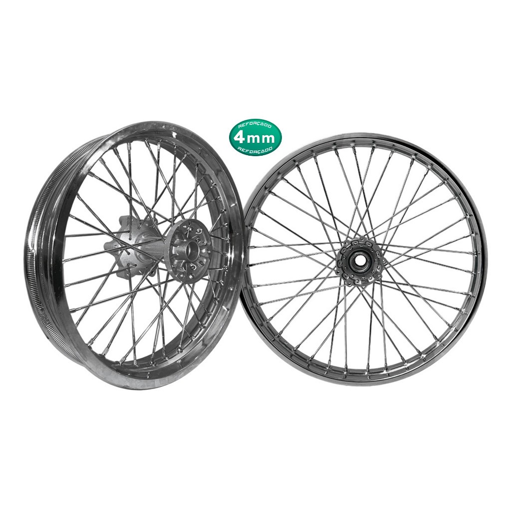 Par Rodas Aro Jante Xtz 250 Lander Tenere 250 Com Raio 4mm