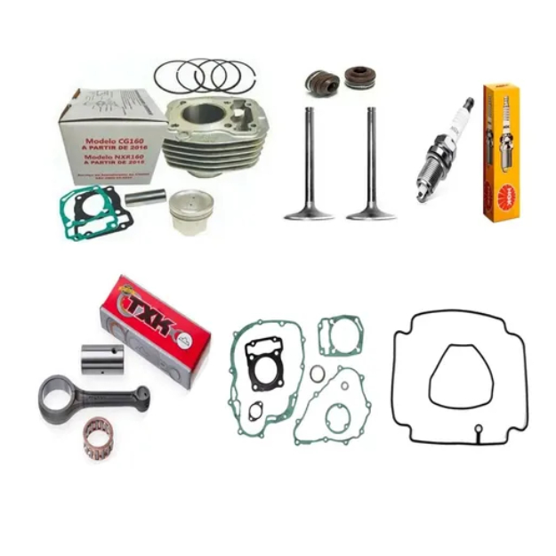 Kit Cilindro Biela Vela Válvulas Honda Fan 160 2016 A 2023