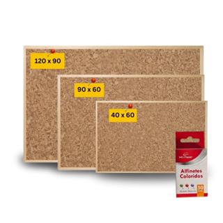 Quadro de Cortiça Luxo Souza 60x40 90x60 120x90 Avisos Lembretes + 50 Alfinetes Grátis em Oferta na Shopee