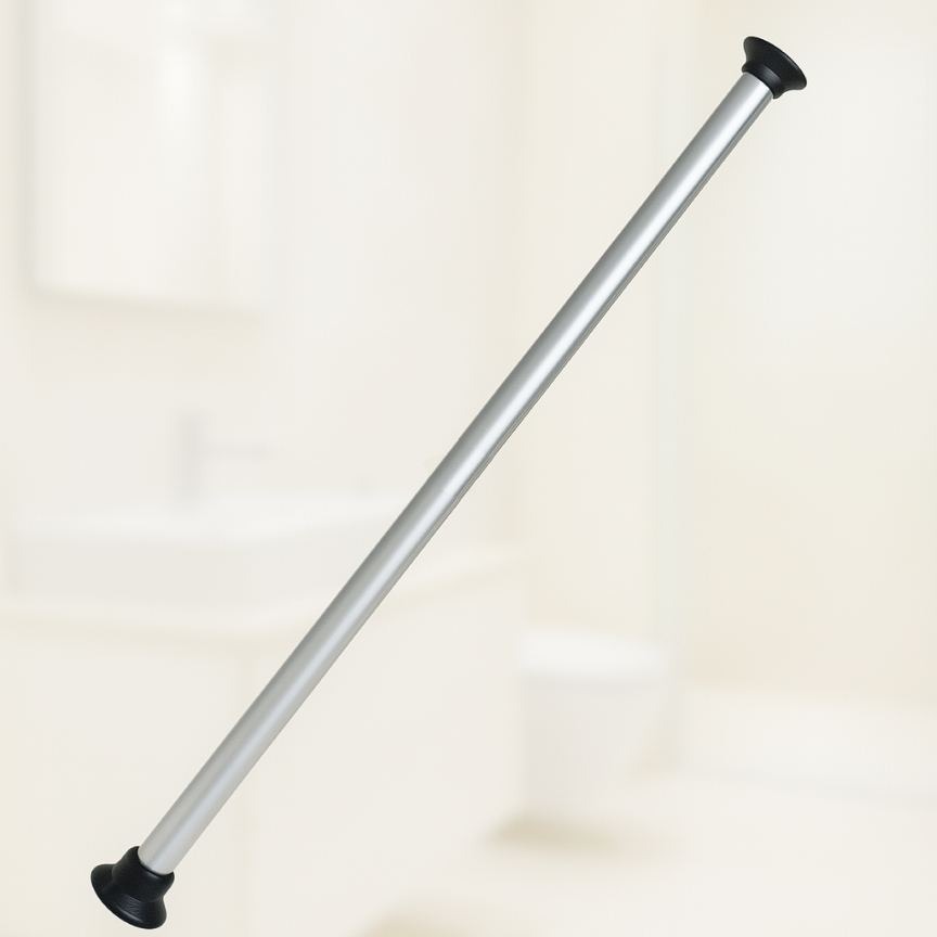 Barra Extensível de Alumínio 60 a 90cm, 90 a 1,40m e 1,20 a 2m - Cortina de Banheiro ou Cozinha em Oferta na Shopee