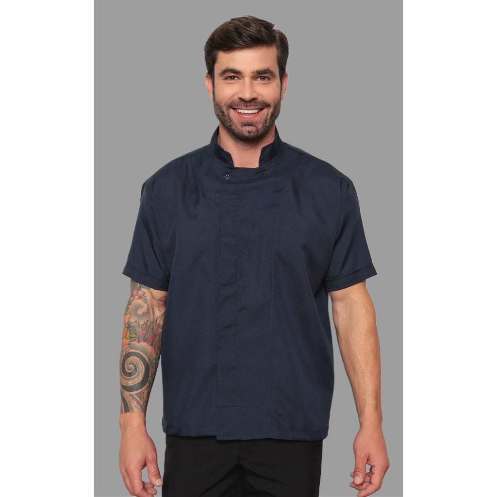 Dolma Chef Masculina Ross Azul Marinho Gardenia Uniformes