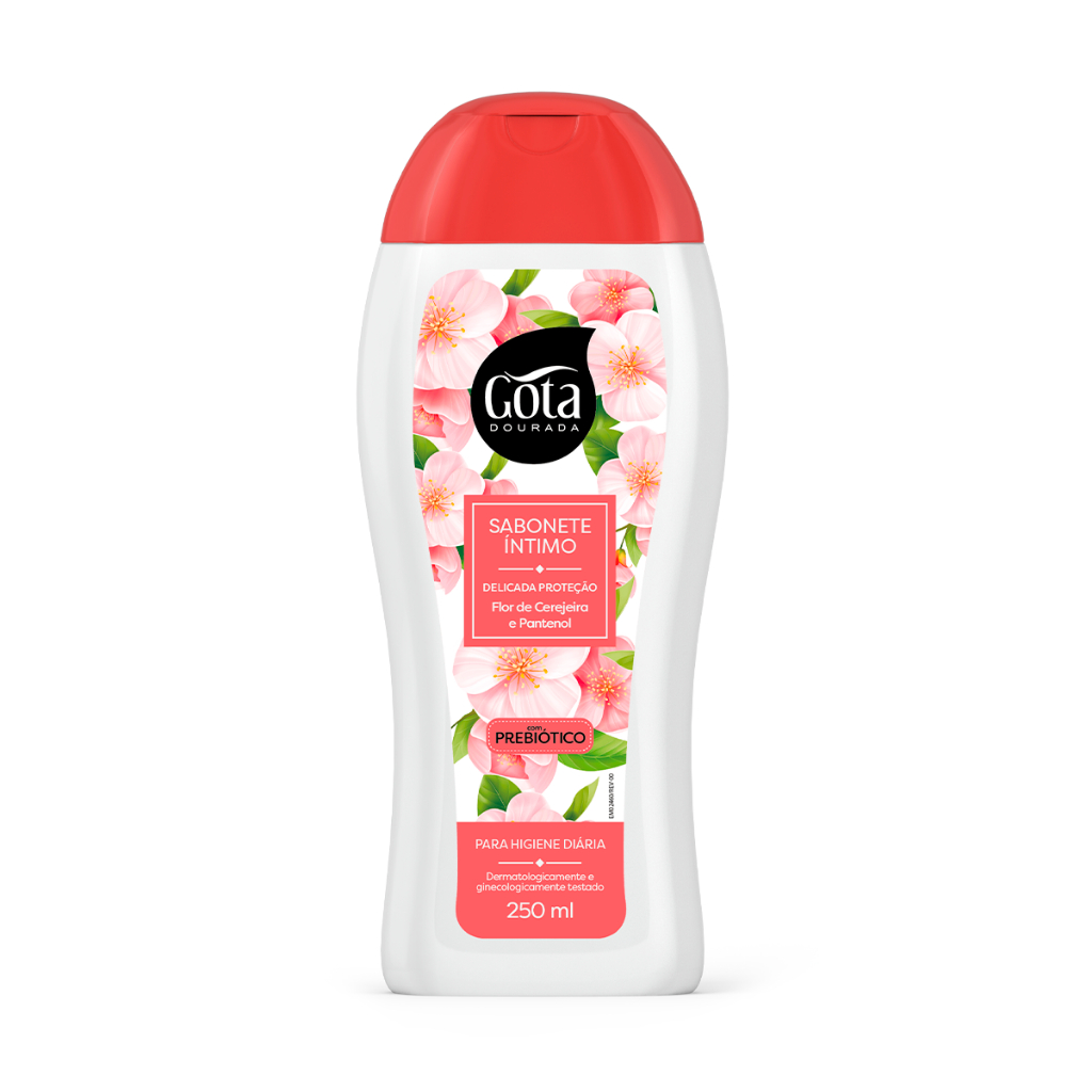 Sabonete Íntimo Flor de Cerejeira Gota Dourada 250 ml em Oferta na Shopee