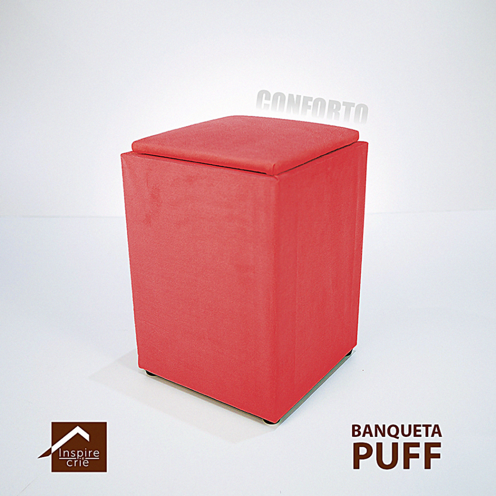 Puff Estofado com Almofada, Conforto e Estilo para seu Quarto, Sala, Closet e Penteadeira em Oferta na Shopee