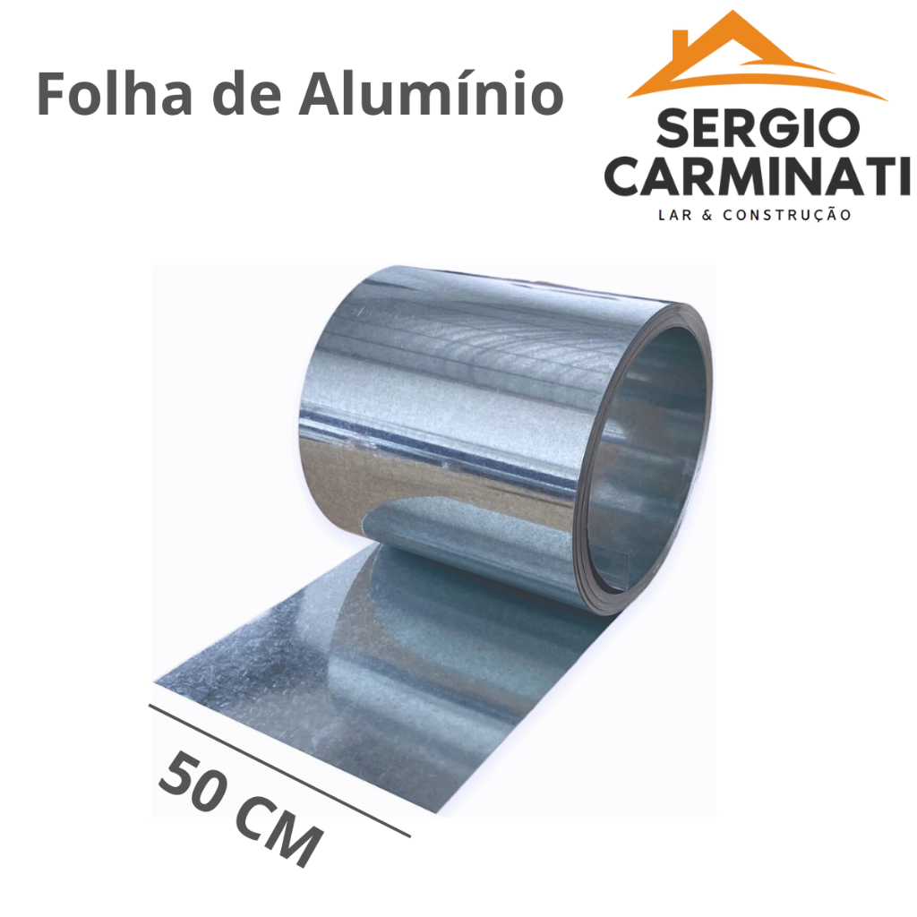 Chapa Folha Calha De Aluminio Largura 50cm  Para  Calha / Rufo Para Telhado