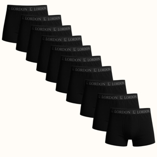 Kit 10 Cuecas Boxer Básica Microfibra Lisa Preta em Oferta na Shopee