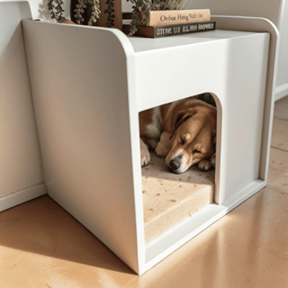 Mesa de cabeceira cama pet cães 45x45x40 Branco + Brinde Colchãozinho em Oferta na Shopee