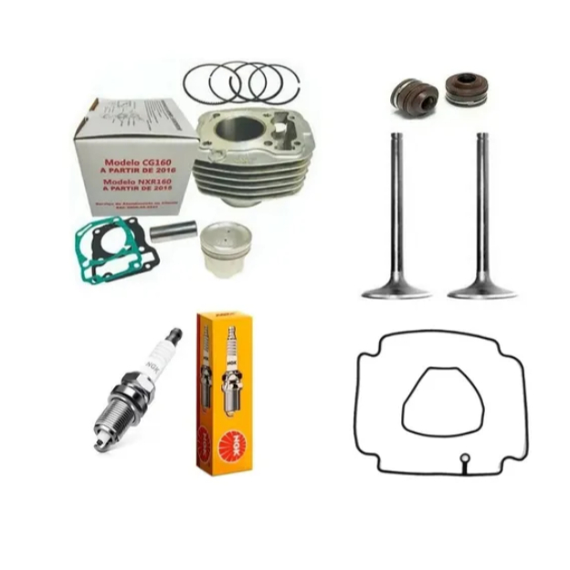 Kit Cilindro Hamp Vela Válvulas Honda Fan 160 2016 A 2023
