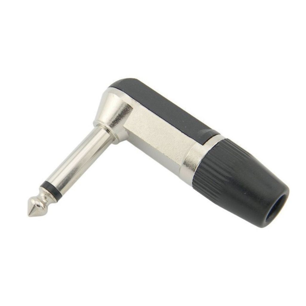 PLUG P10 MONO METAL 90 GRAUS LINHA PROFISSIONAL - EMB 5PÇS - TEBERA