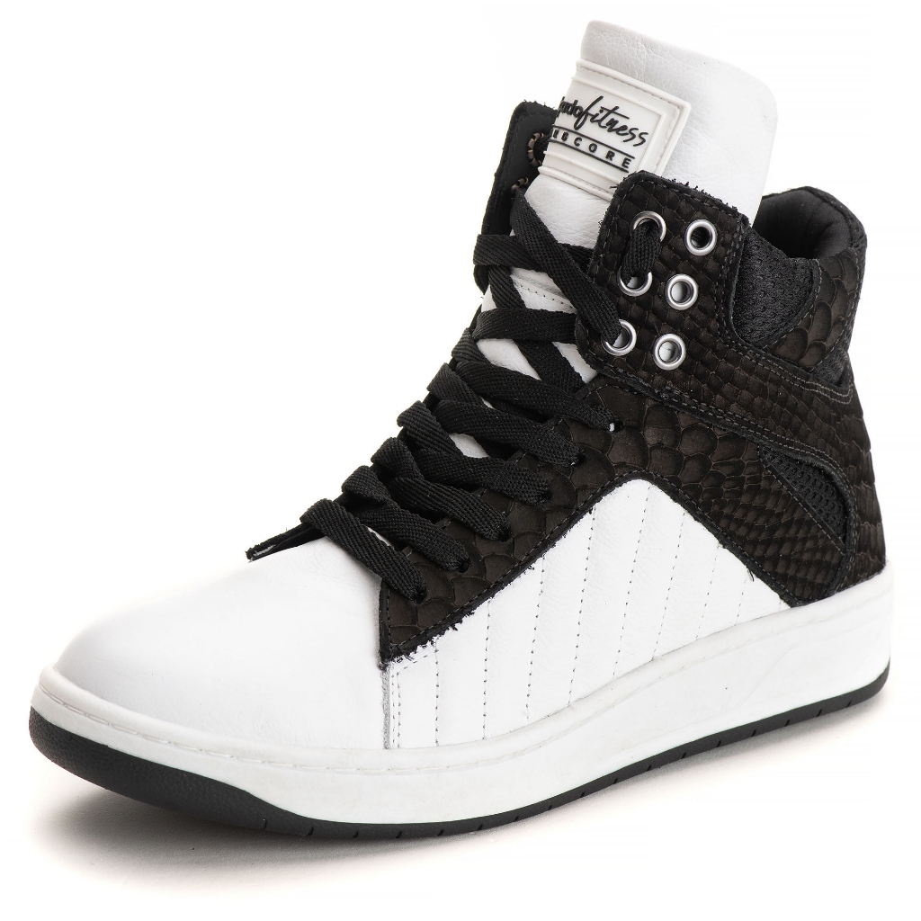 Tênis Sneaker Feminino Cano Alto Couro Legitimo 20100