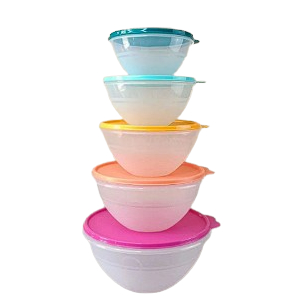 Kit Tupperware Tigela Maravilhosa Transparente 5 peças