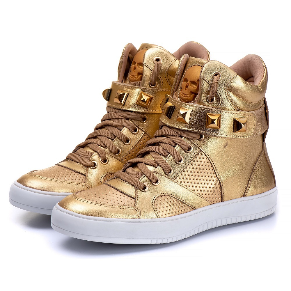 Tênis Sneaker Feminino Cano Alto Couro Legitimo 10100