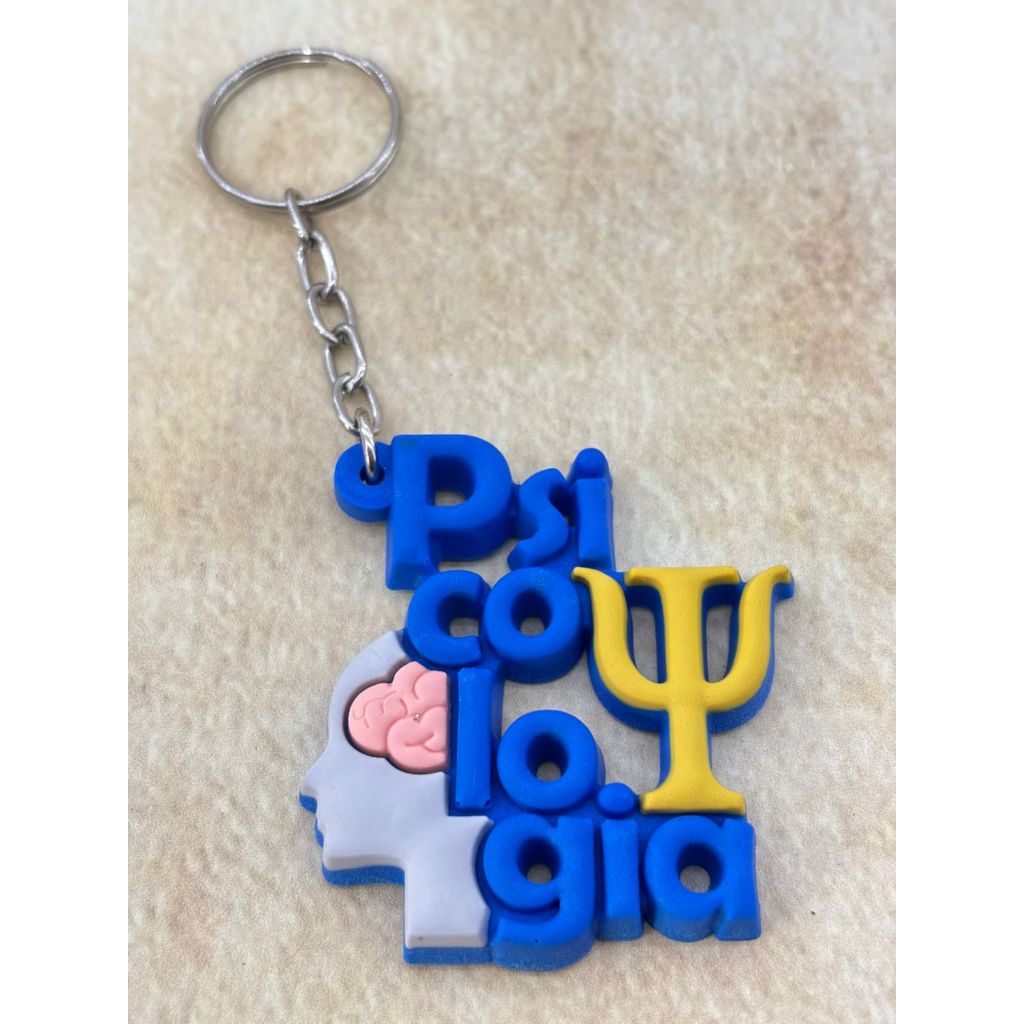 Chaveiro Profissão Psicologia emborrachado em Oferta na Shopee