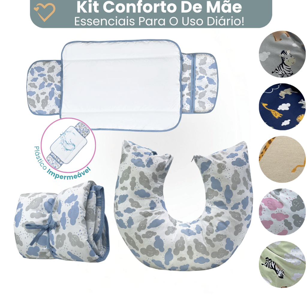 Almofada de Amamentação Trocador Portátil Acolchoado Para Bebê Safari Menino Menina em Oferta na Shopee