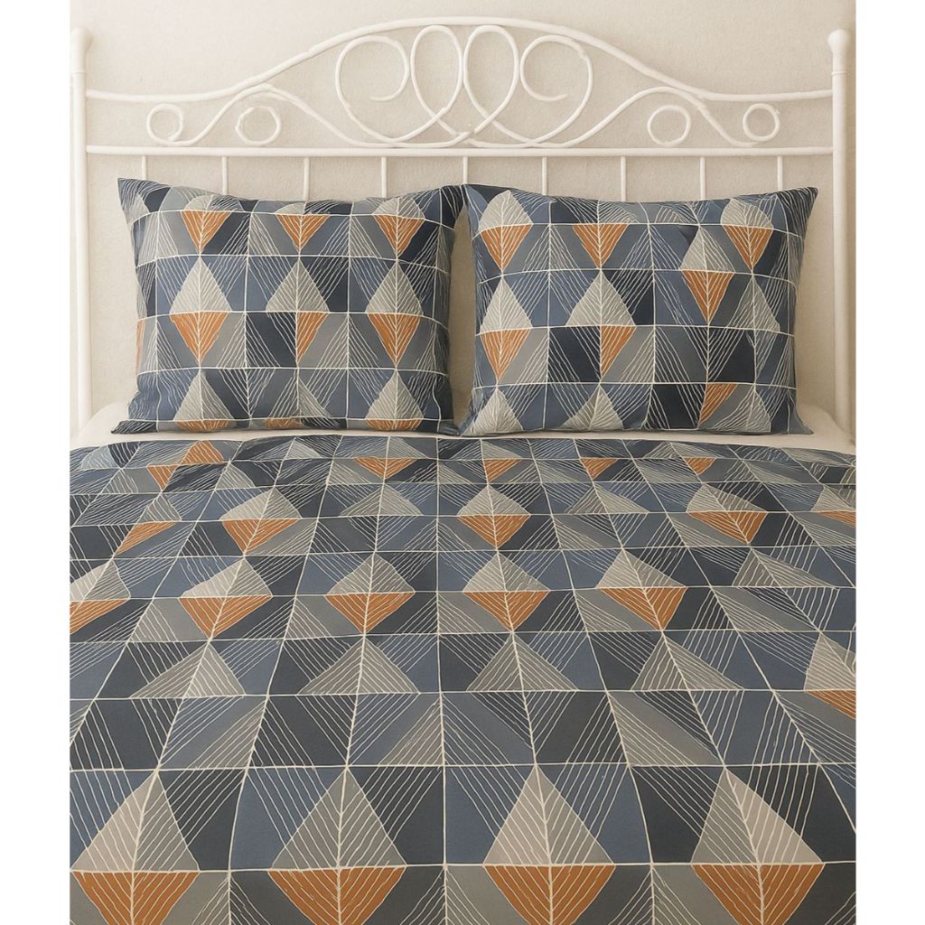 Lençol Casal Padrão com elástico inteiriço micropercal + 2 fronha 50x70 com ziper roupa de cama