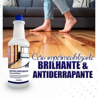 Cera Para Pisos Laminados e Vinílicos Super Brilho 1L Pronto Uso