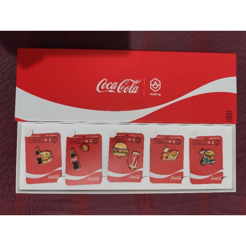 Coleção Pin Coca Cola 5 Pins Caixa Colecionável Patties