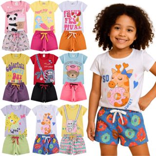 Kit Sortido 4,10 ou 20 Peças de Roupas Infantil Menina Conjunto de Verão Feminino Algodão Tamanho 1 ao 10 Conjunto Calor em Oferta na Shopee