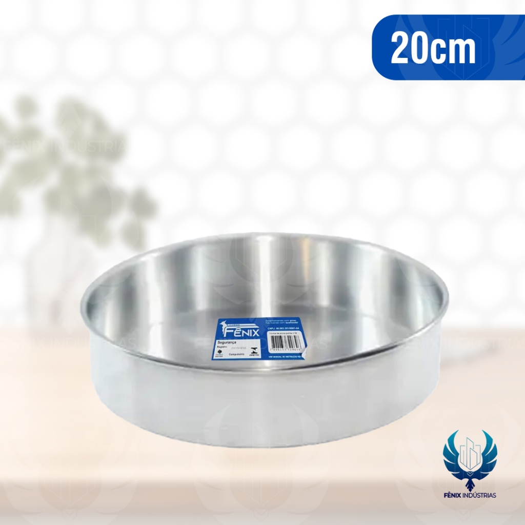 Forma de Bolo / Torteira Alta de Alumínio Nº 20 – 20 cm | Linha Polida | Indústrias Fênix