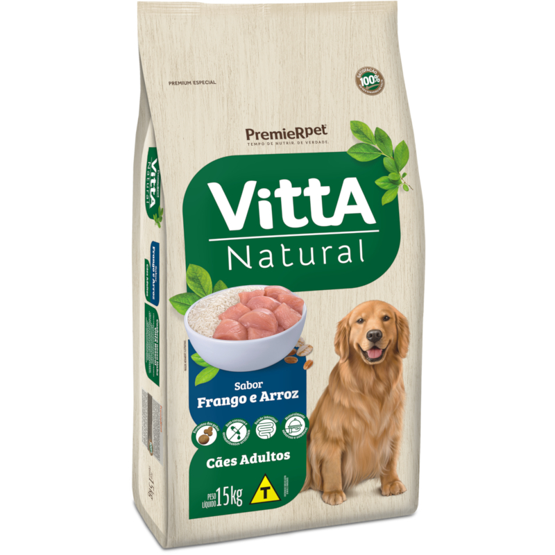 Ração Vitta Natural Adulto Raça Média Frango 15 kg
