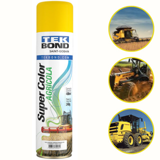 Tinta Spray Aerossol Super Color Tekbond  Linha Agrícola Amarelo New Holland 400ml  240g em Oferta na Shopee