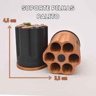 🔋 Suporte Tambor Compacto Para Pilhas AAA (Palito) em Oferta na Shopee