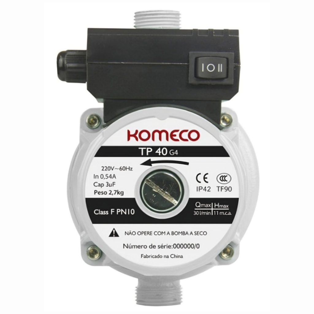 Mini Bomba / Pressurizador De Água Quente E Fria 127v Komeco Tp40 G4 120w