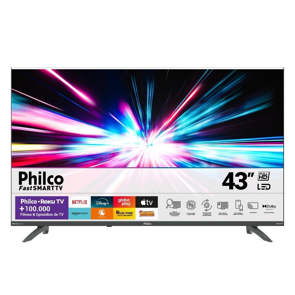 Smart TV Philco PTV43VA4REGB Full HD 43"  Roku TV Compatível com Alexa e Google Assistente Dolby Áudio em Oferta na Shopee
