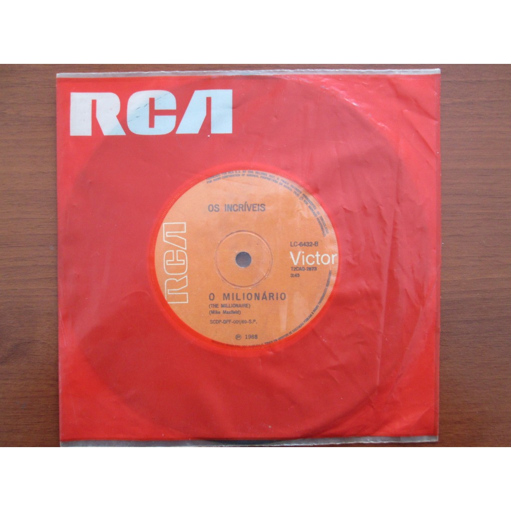 COMPACTO VINIL - OS INCRÍVEIS / 1968 / O Milionário / Kokorono - Niji / Midia Impecável / Raríssimo