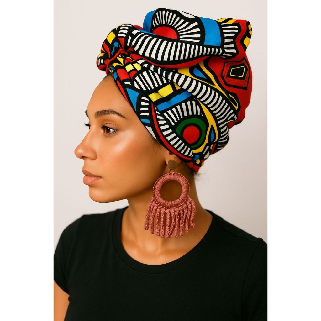 Turbante pronto 3 Formas de usar - Turbante Flor Turbante Touca Turbante Tecido Afro Torço Lenço de cabelo