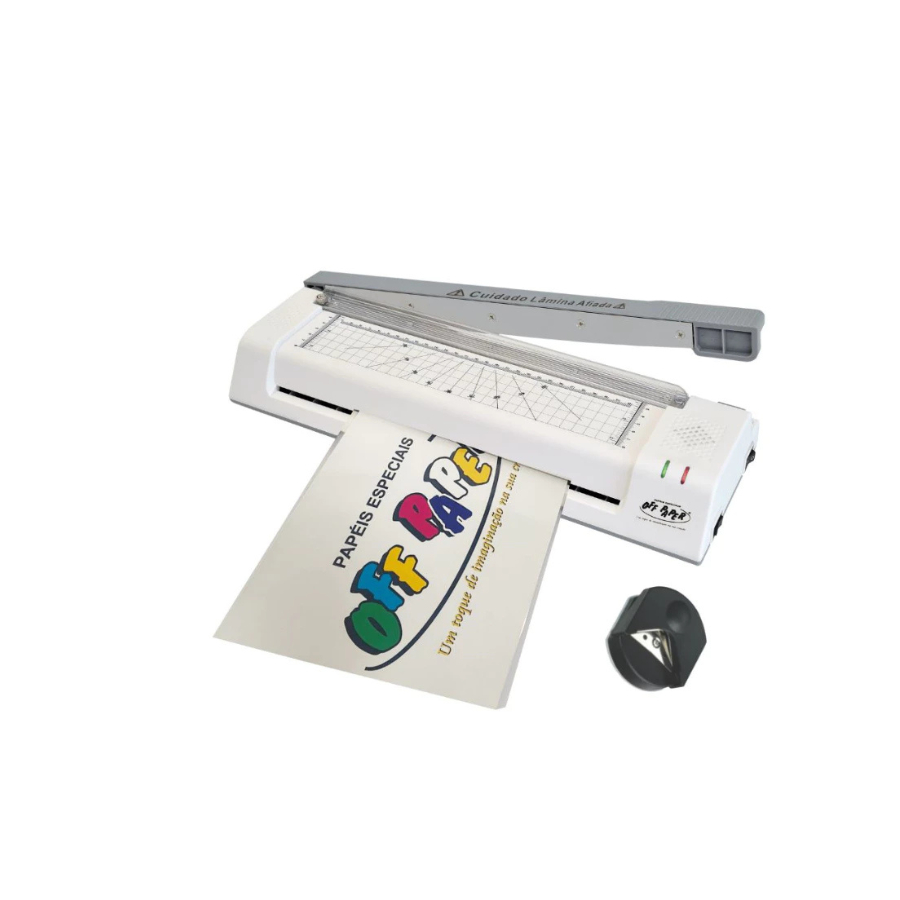 Plastificadora e Laminadora A4 e A3, Guilhotina 127 Vlts e Arredondador de Borda 3x1 - OFF PAPER