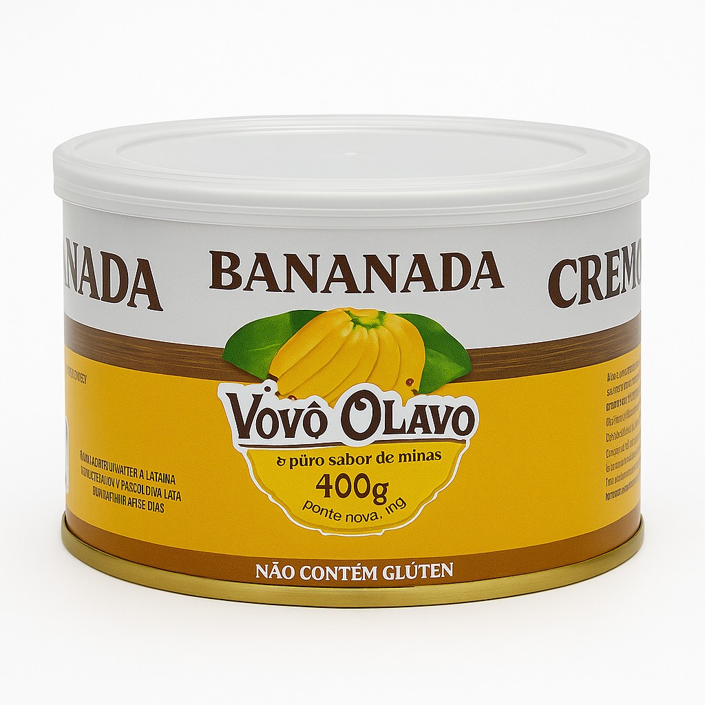 Bananada Vovô Olavo 400g – Lata | Receita Tradicional de Minas Gerais - Food & Beverages