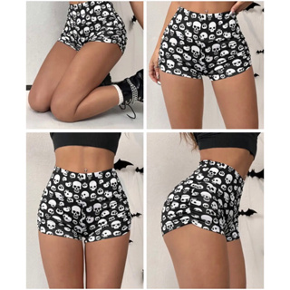 Short academia Caveira zero transparência qualidade premium cintura alta em Oferta na Shopee