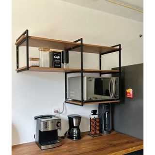 KIT INDUSTRIAL PARA MICROONDAS COM PRATELEIRA DE MDF 1.20 METRO