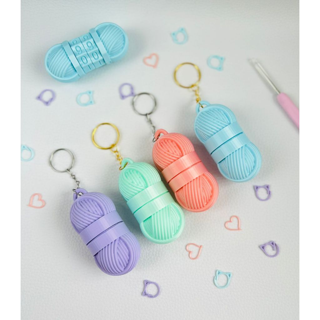 Chaveiro Porta Marcador de Ponto Mini Novelo para crochê