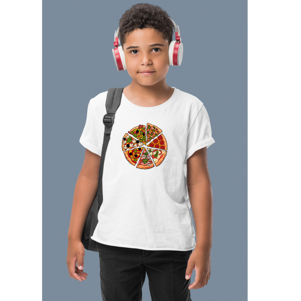 CAMISETA INFANTIL MENINO MENINA PIZZA PIZZARIA COMIDA ROUPA CAMISA 2