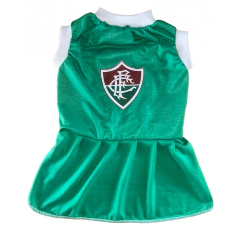 Vestido pet fêmea cães cachorro futebol Fluminense