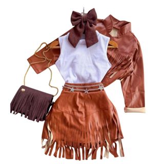 Conjunto Infantil 3 Peças Estilo Boiadeira em Corino Inverno — Qualidade e Menor Preço em Oferta na Shopee