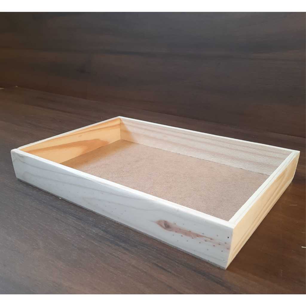 ENVIO IMEDIATO Bandeja Simples tradicional em Madeira pinus altura 5cm - melhor custo beneficio em Oferta na Shopee
