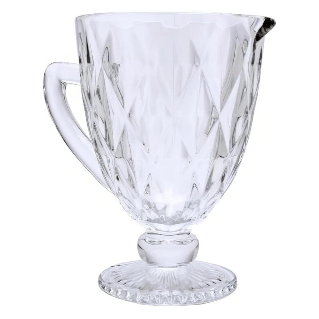 Jarra Diamond Transparente 1200ml Vidro Grosso Ideal Para Suco / Agua