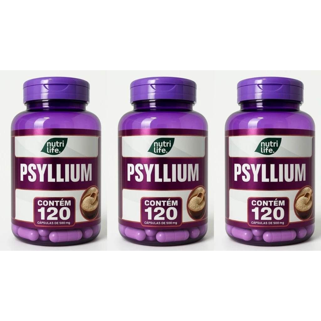 PSYLLIUM PURO 120 CÁPSULAS 100% NATURAL ENCAPSULADO CONCENTRADO — imagem 1
