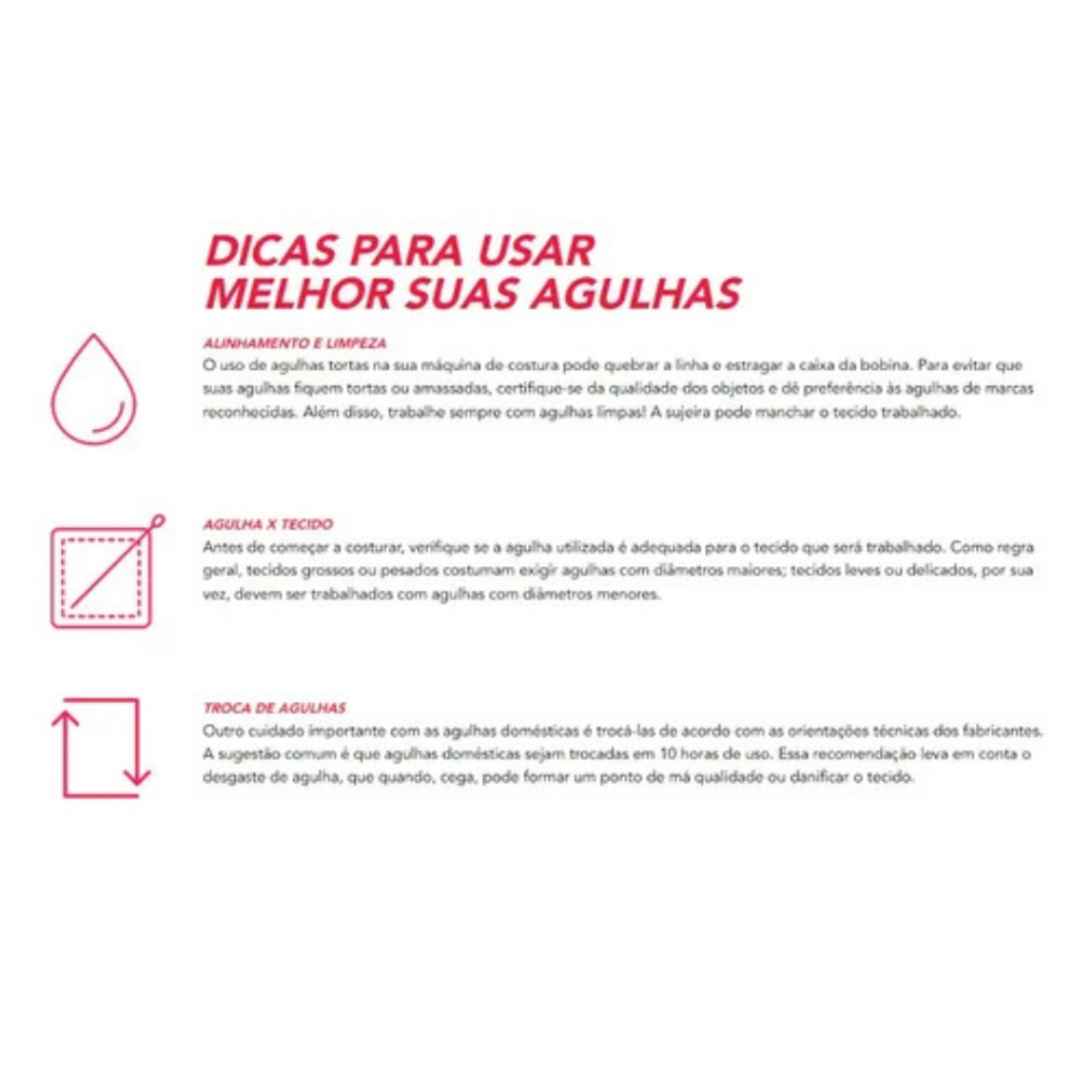 Agulha Dupla Singer 2024 Com 2 Unidades Máquina Doméstica