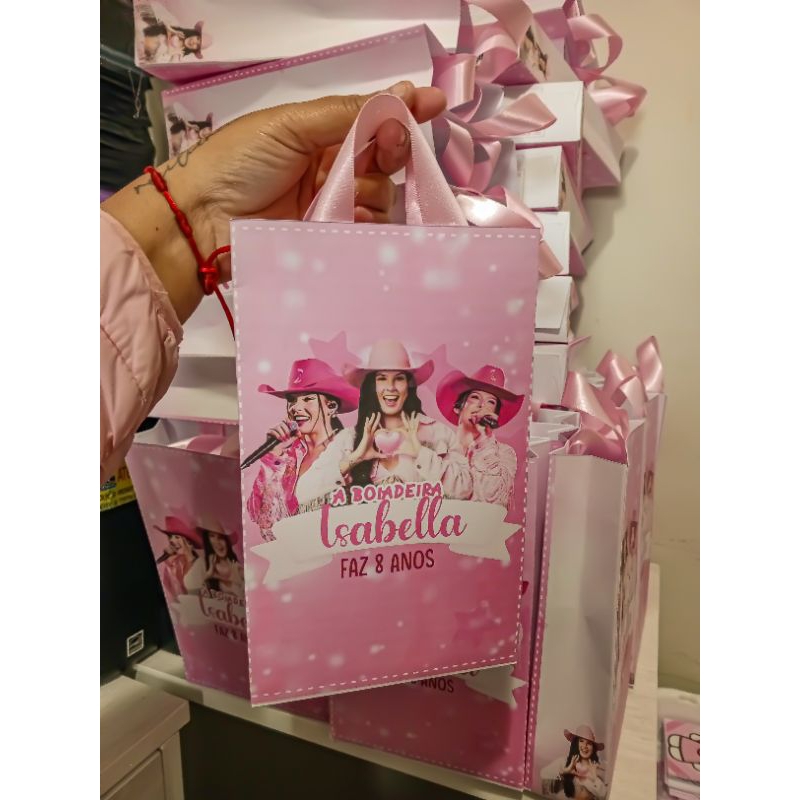 20 Sacolinhas Surpresas Personalizadas| Ana Castela Boiadeira| Lembrancinhas.
