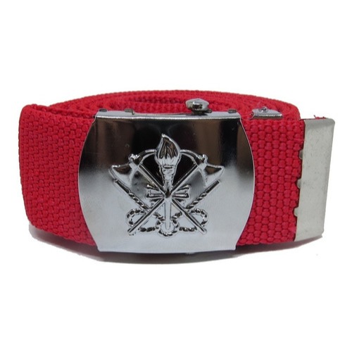 Cinto Nylon Bombeiro Civil Brigadista Fivela Prata