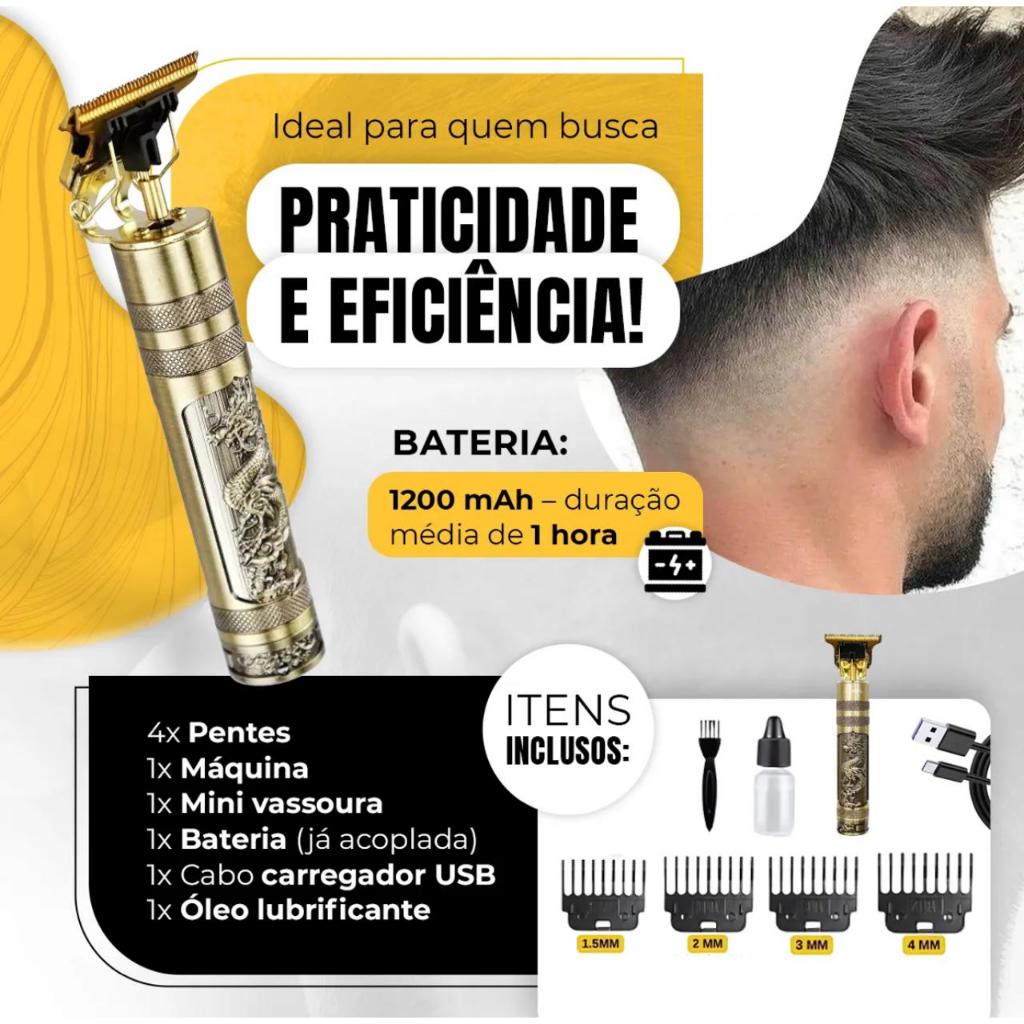 Máquina De Cortar Cabelo Para Barba Masculina Designer Elétrico Profissional Premium YIHAN.STORE em Oferta na Shopee