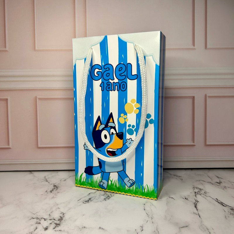 Sacolinhas Personalizadas P Bluey - PEGUE E MONTE