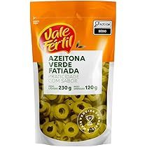Azeitona Verde Fatiada Vale Fértil Sachê 120g