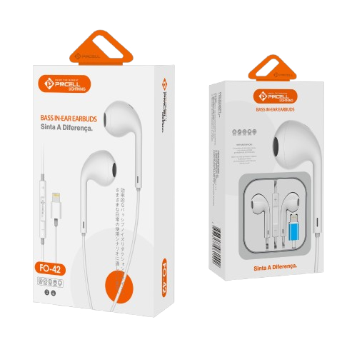 Fone De Ouvido PMCell FO-42 conector Iphone Intra Auricular In-ear Estéreo Bass
